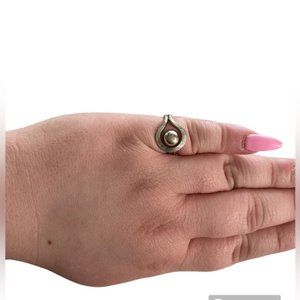 Modernist Midcentury Alpaca Ring Size 8